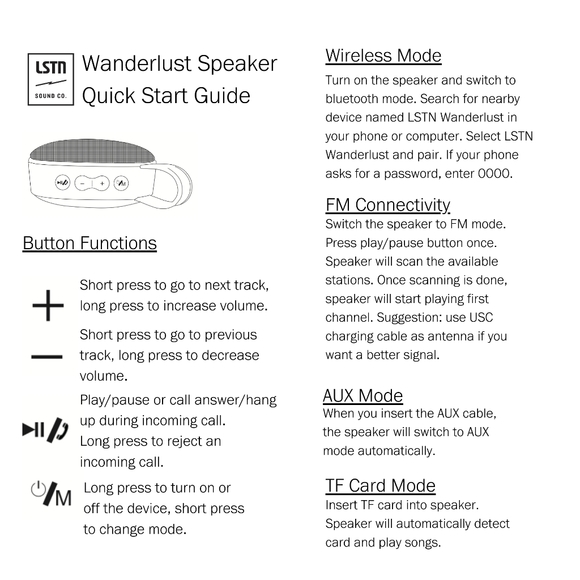 LSTN Sound.co Wanderlust Bluetooth speaker - Picture 4 of 6